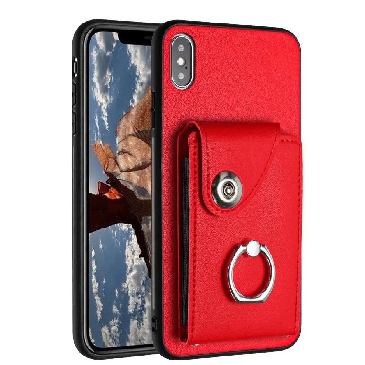 Générique Rouge Étui Portefeuille Iphone X