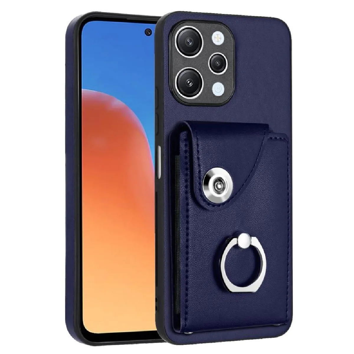 Générique Bleu Étui Avec Fente Pour Carte Xiaomi Redmi 12 4G