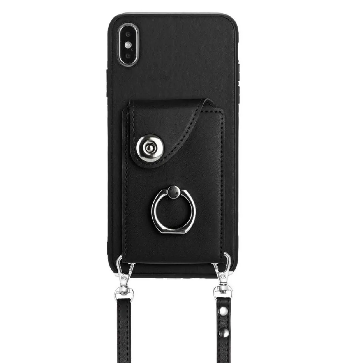 Générique Noir Coque Portefeuille Apple Iphone Xs Max