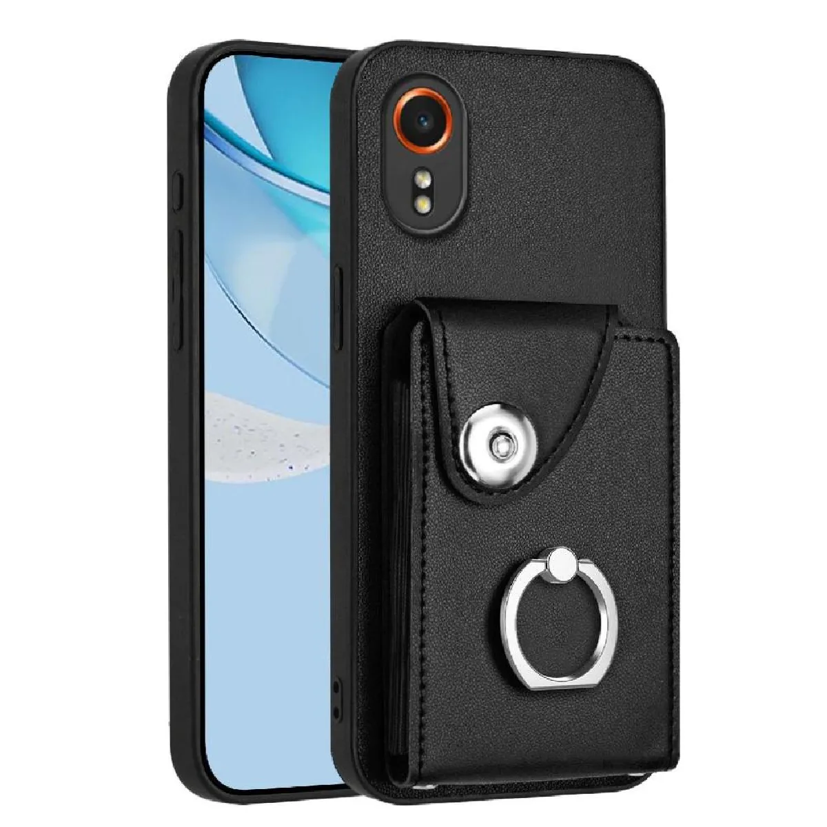 Générique Noir Étui Portefeuille En Similicuir Samsung Galaxy Xcover 7