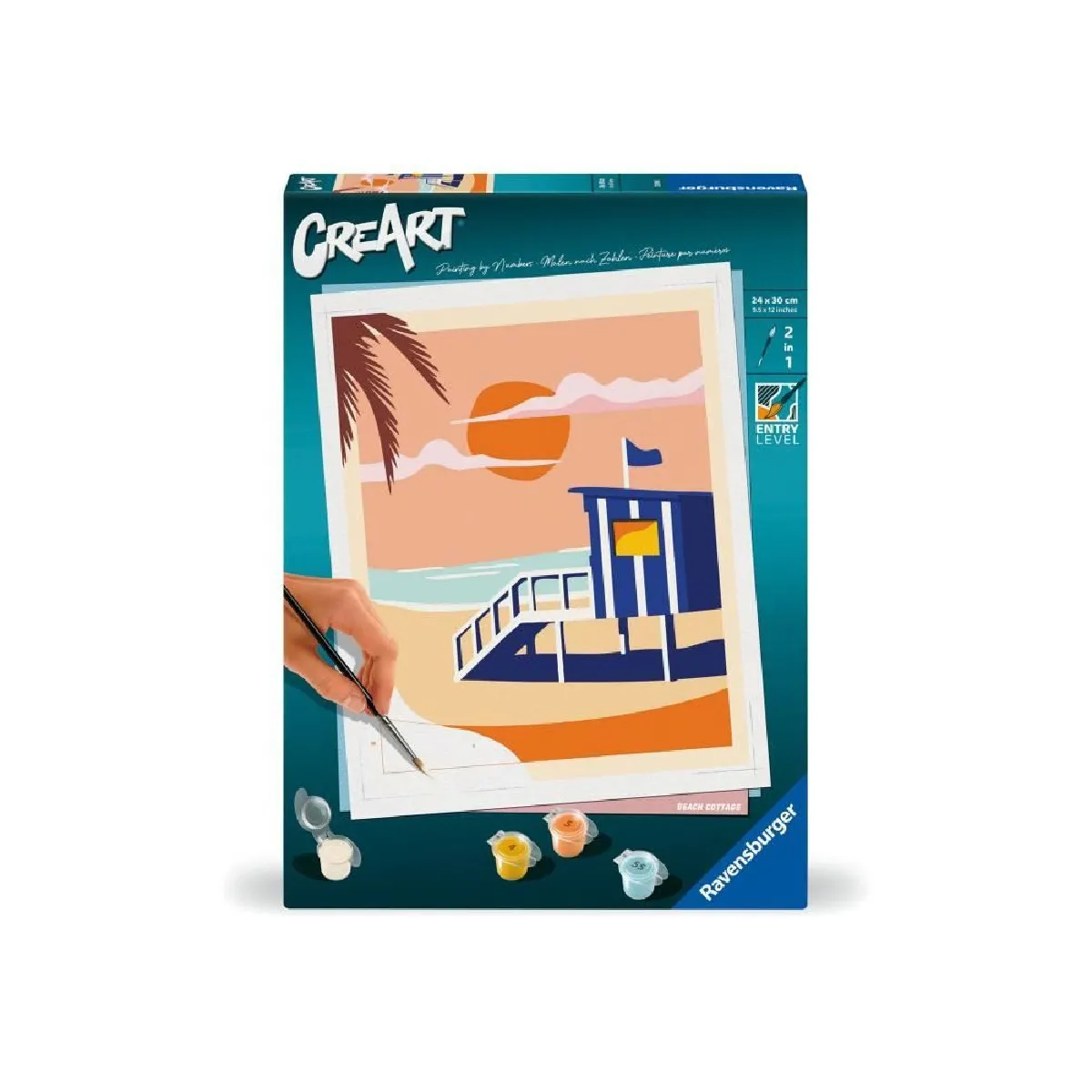 Ravensburger CreArt 24x30 cm - Motif Plage Cottage