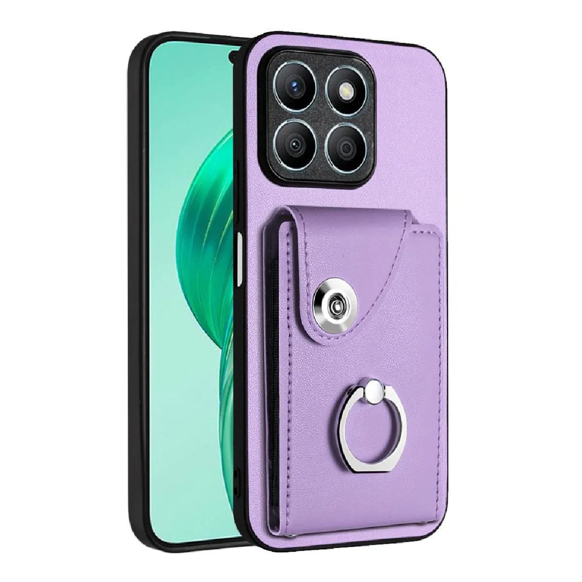 Générique Violet Étui Portefeuille En Polyuréthane Honor X8b 4G