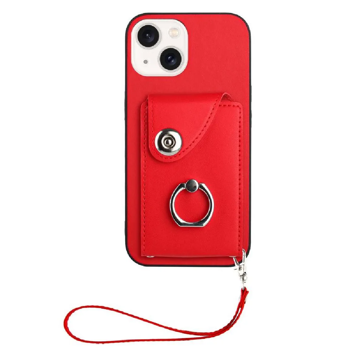 Générique Rouge Étui Portefeuille En Similicuir Apple Iphone 13 Mini