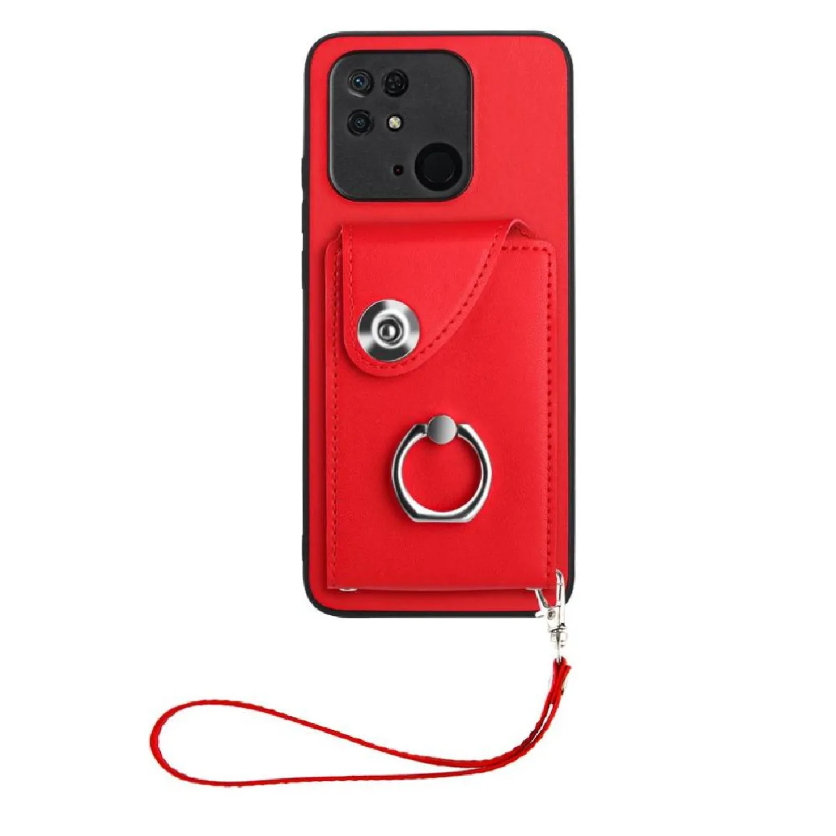 Générique Rouge Étui Portefeuille En Similicuir Xiaomi Redmi 10C