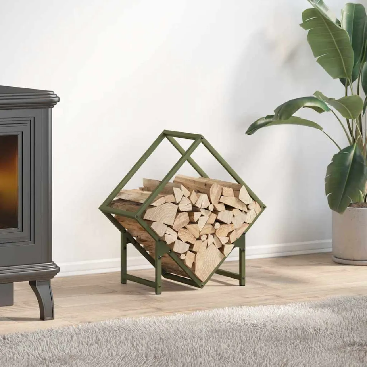 vidaXL Portant de bois chauffage 50x25x50 cm