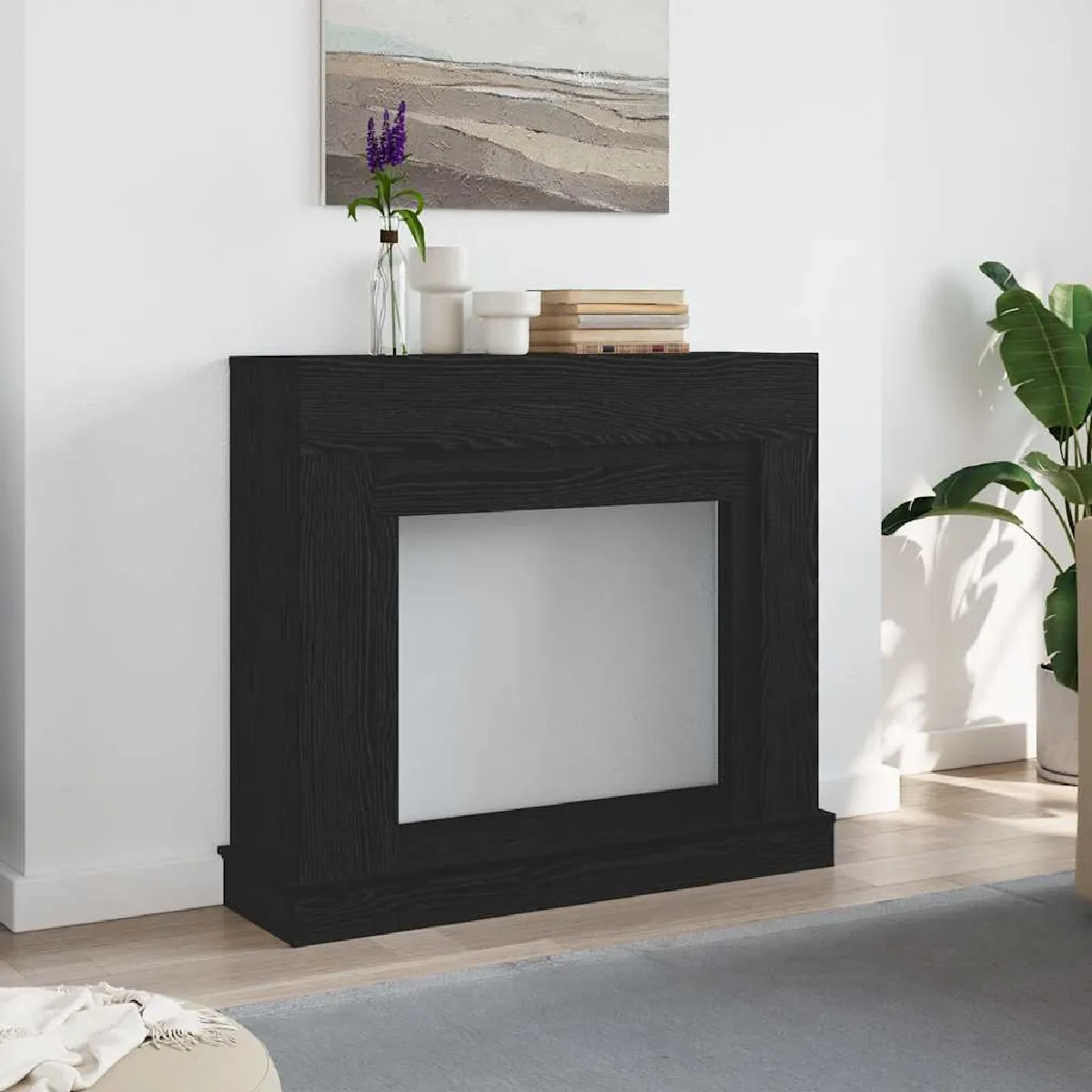 vidaXL Cadre de cheminée chêne 100x30x87 5 cm bois d'ingénierie - vue 2