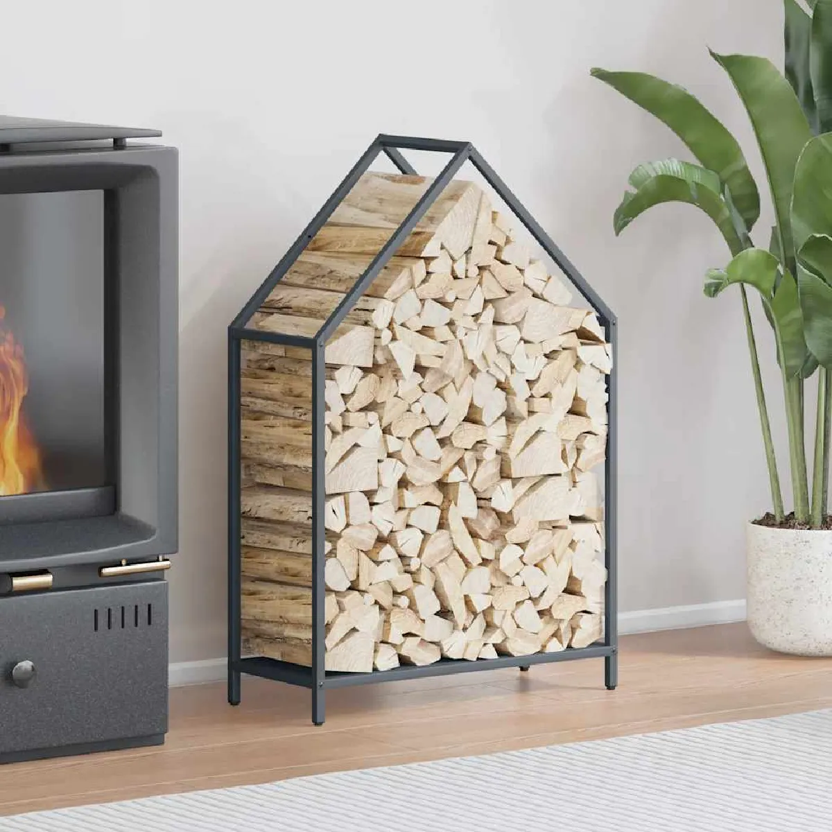 vidaXL Portant de bois chauffage 60x25x90 cm