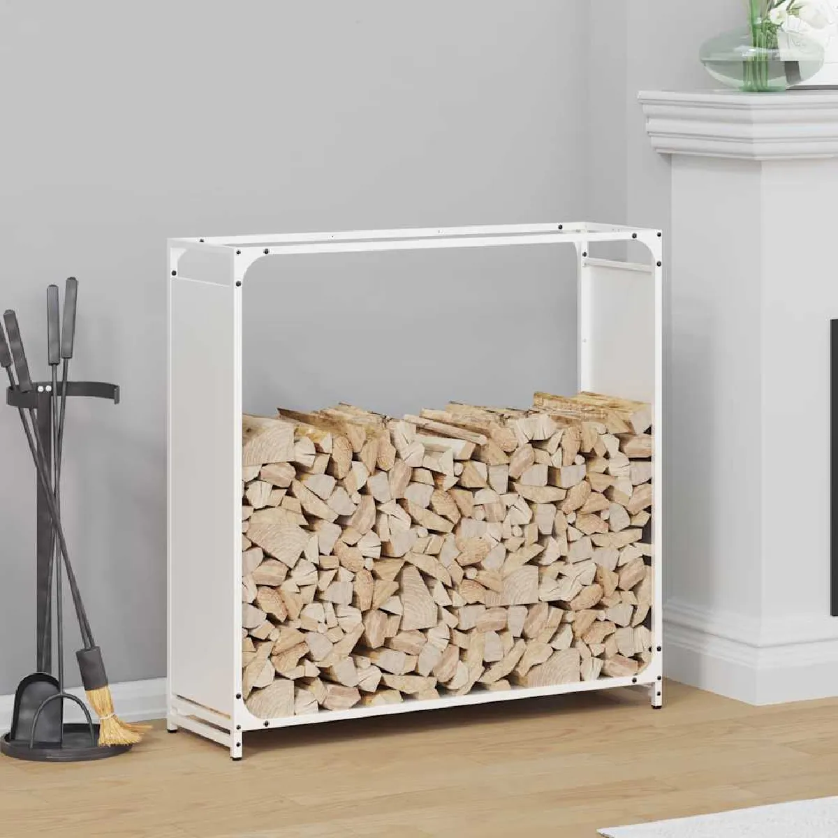 vidaXL Portant de bois chauffage 90x28x90 cm
