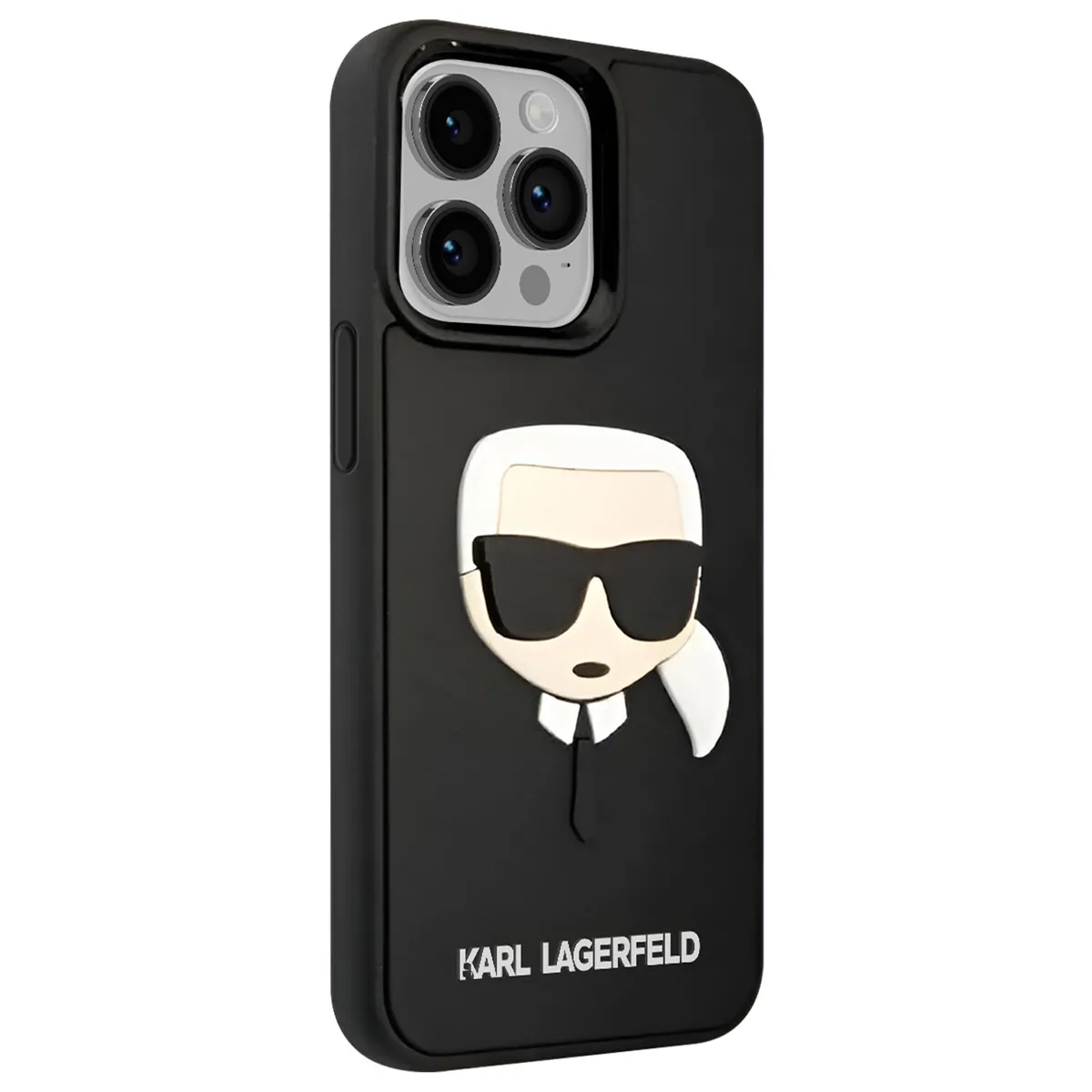 Karl Lagerfeld Noir Coque Pour Apple Iphone 13 Pro Max 3D Rubber Karl's Head - Neuf - Image 2