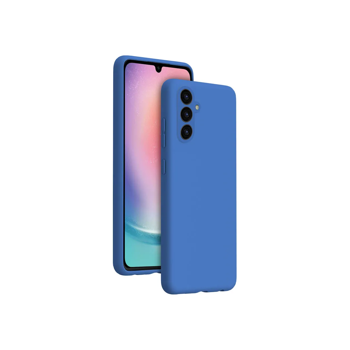 Bigben Bleu Coque Pour Samsung Galaxy A25 Soft Touch En Silicone - Image 3