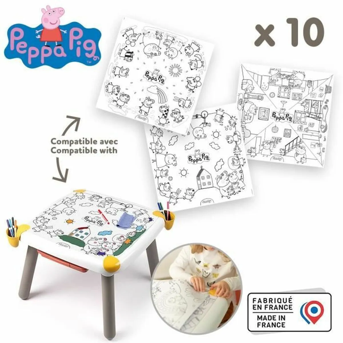 Recharge Coloriages Smoby Kid Table Créative Paw Patrol 7600420400 – 10 Feuilles de Coloriages - vue 2