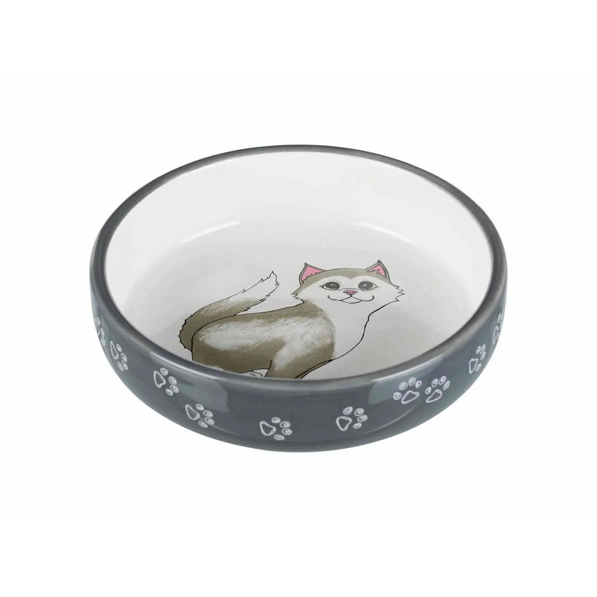Trixie Mangeoire pour chats - Blanc et gris Trixie Mangeoire pour chats - Blanc et gris
