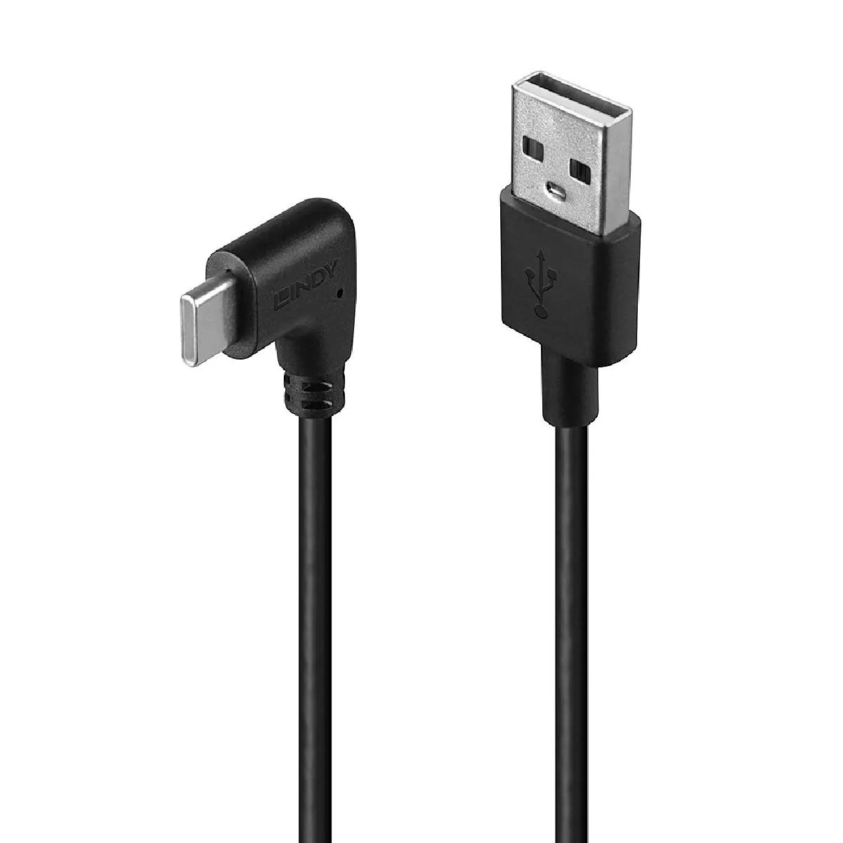 Lindy Noir Câble Usb 2.0 Type A Vers C De 0.5M, Angle Droit À 90° - Neuf - Image 3