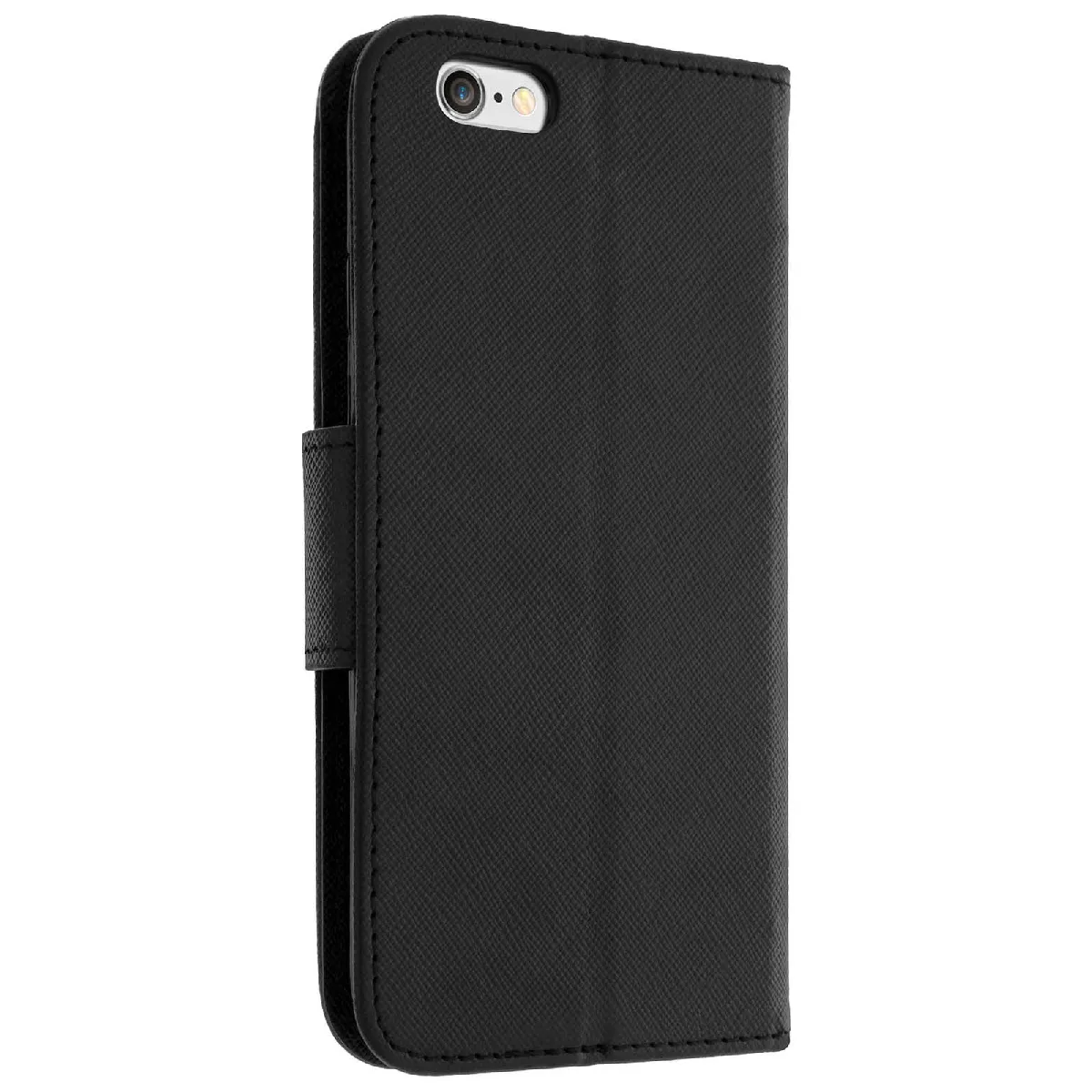 Avizar Noir Housse Etui Folio Pour Apple Iphone 6 - Clapet Portefeuille