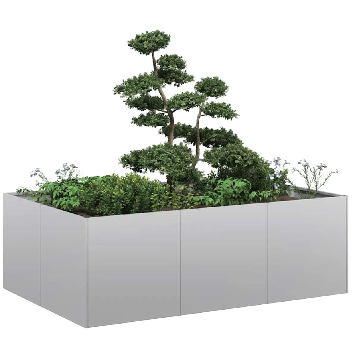 vidaXL Jardinière Acier Galvanisé