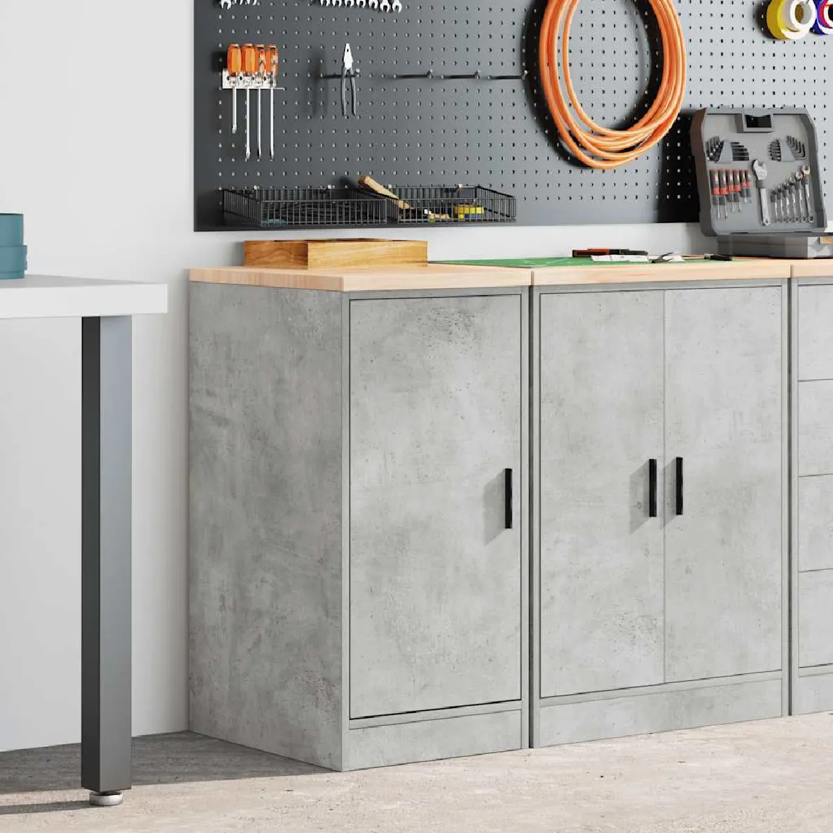 vidaXL Armoire de rangement de garage béton - vue 2