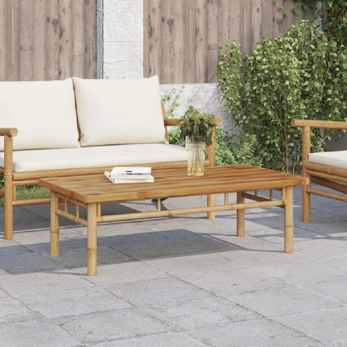Vidaxl Table basse 110x55x35 cm bambou