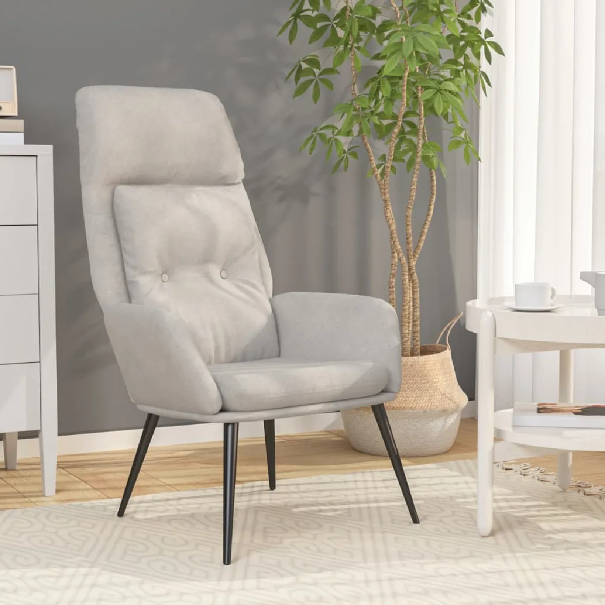 Non Communiqué Gris Vidaxl Fauteuil Relax Kunstsuãde Clair - Image 2