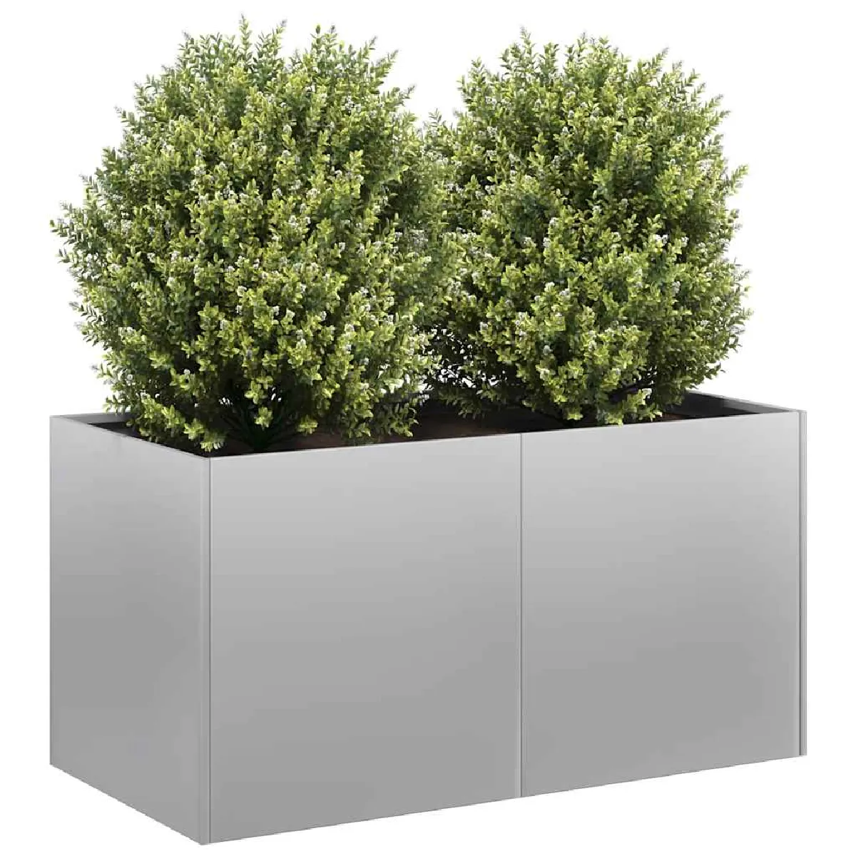 Non Communiqué Gris Vidaxl Jardinière 80X40x40 Cm Acier Galvanisé, Pot De Fleurs, Support De Plantes, Lit Surélevé, Support De Jardinière 860673 - Image 3