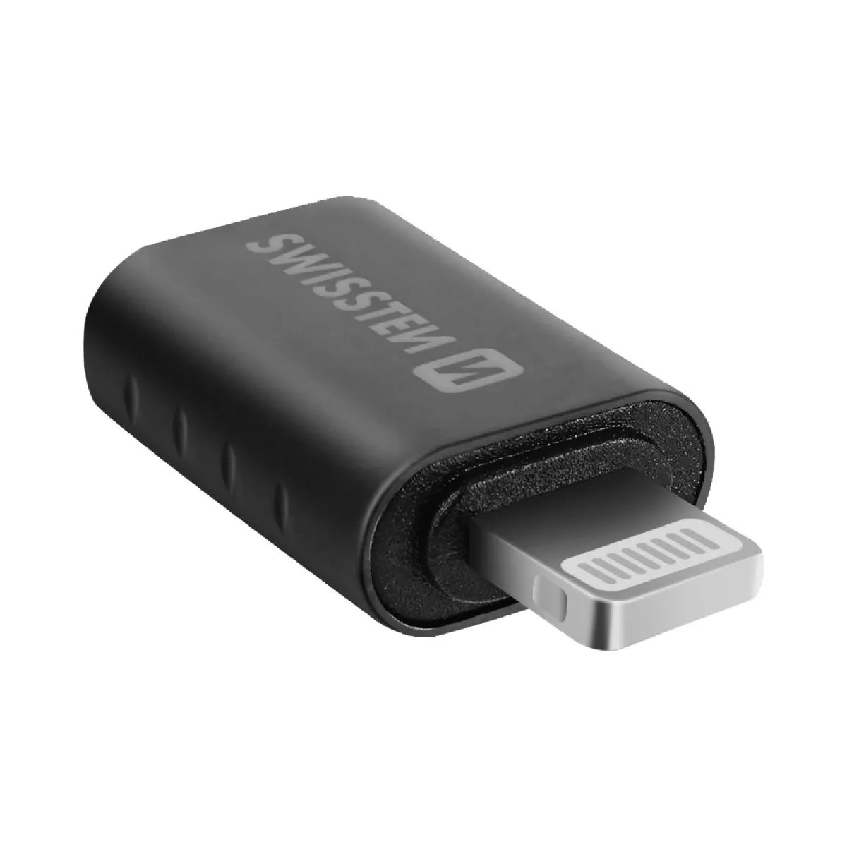Swissten Noir Adaptateur Apple Lightning Vers Usb-C Transfert De Données Et Charge