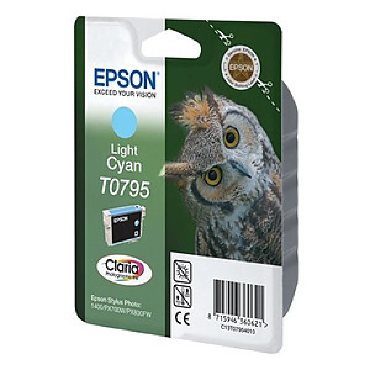 EPSON Cartouche d'encre T0795 Cyan Chouette C13T07954010 - vue 2