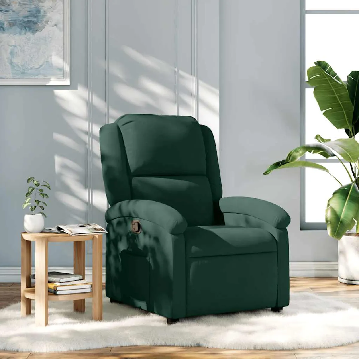 Non Communiqué Vert Vidaxl Fauteuil Réglable Velours Foncé - Image 3