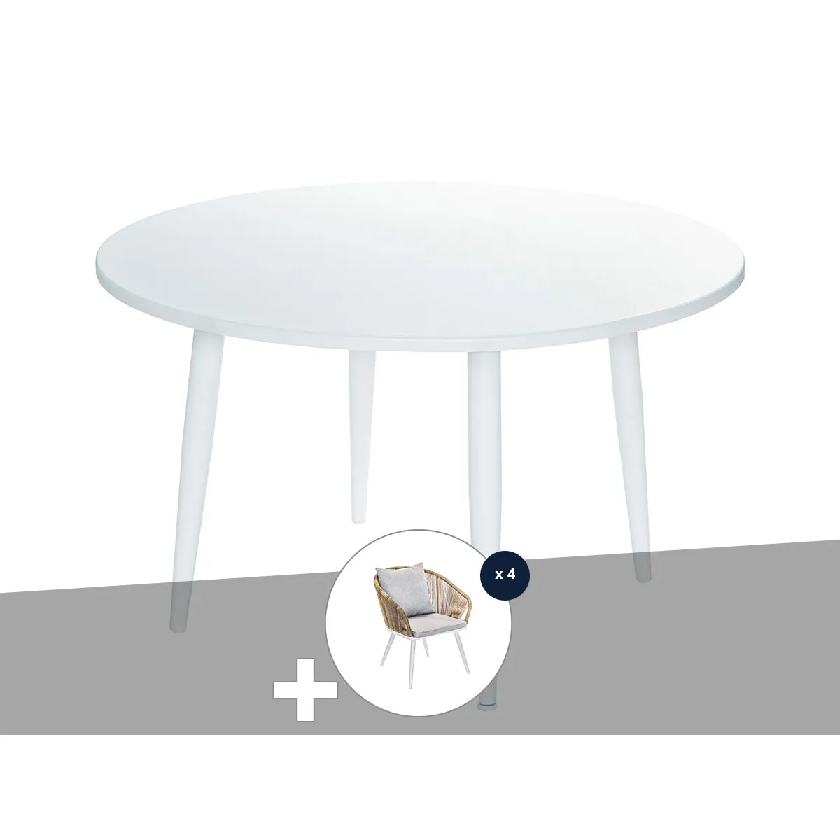 Ensemble repas Capri - Blanc Ensemble repas Capri - Blanc