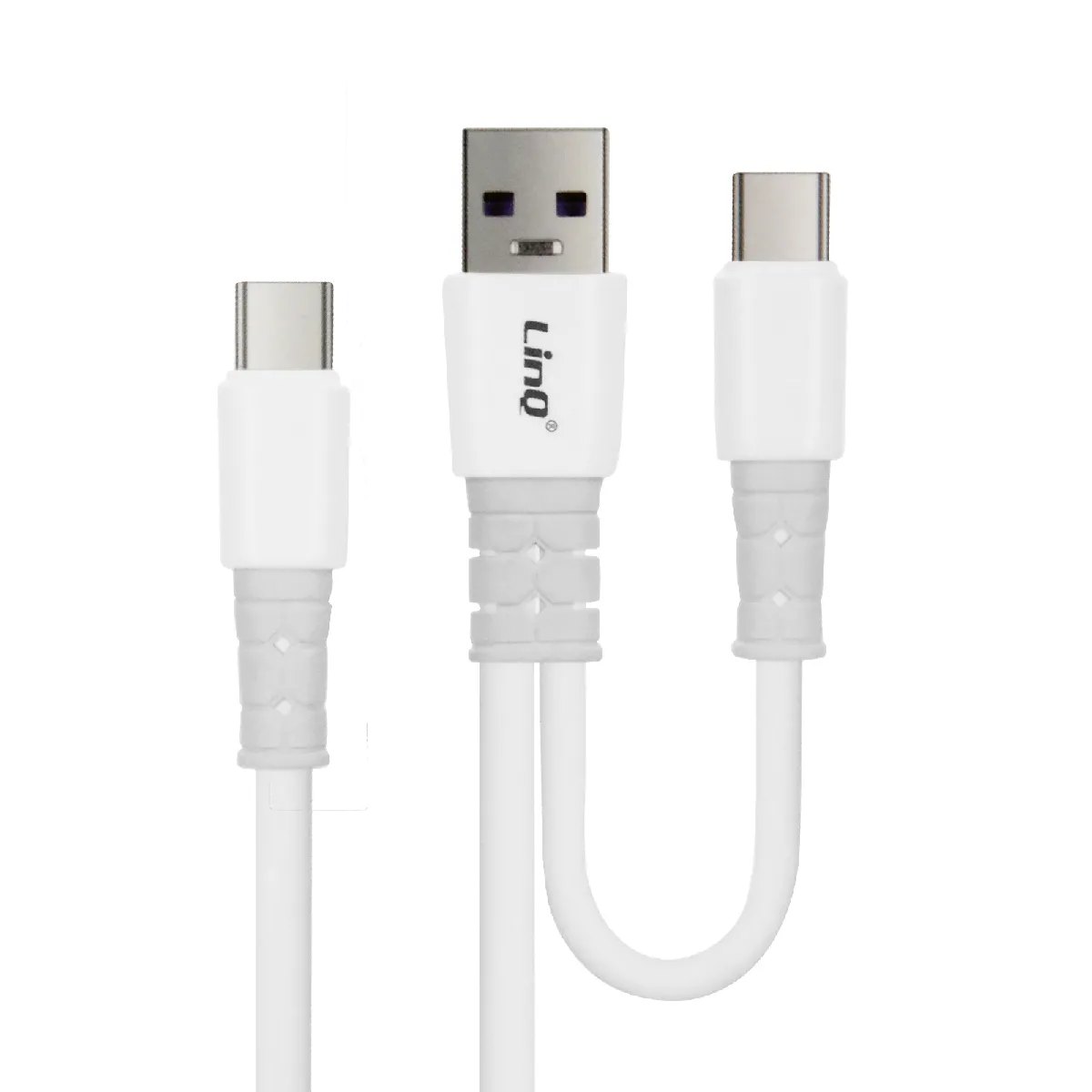Linq - Câble USB-C vers USB-C - 60W - Charge et Synchronisation - 1,2m - Blanc - Image 2