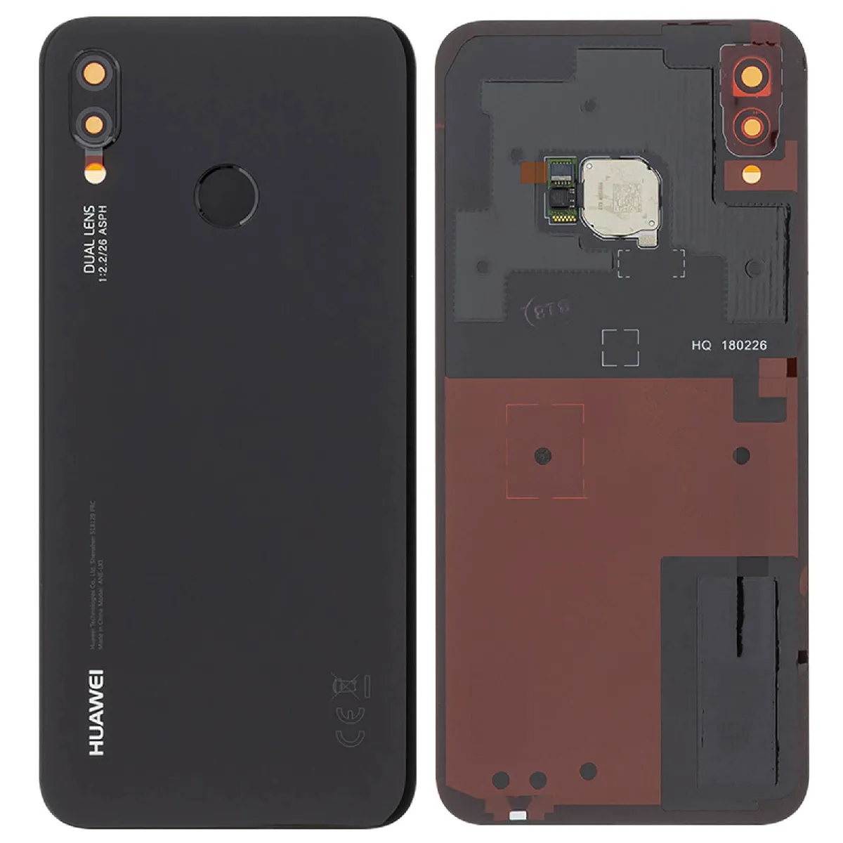 Huawei Noir Cache Batterie P20 Lite