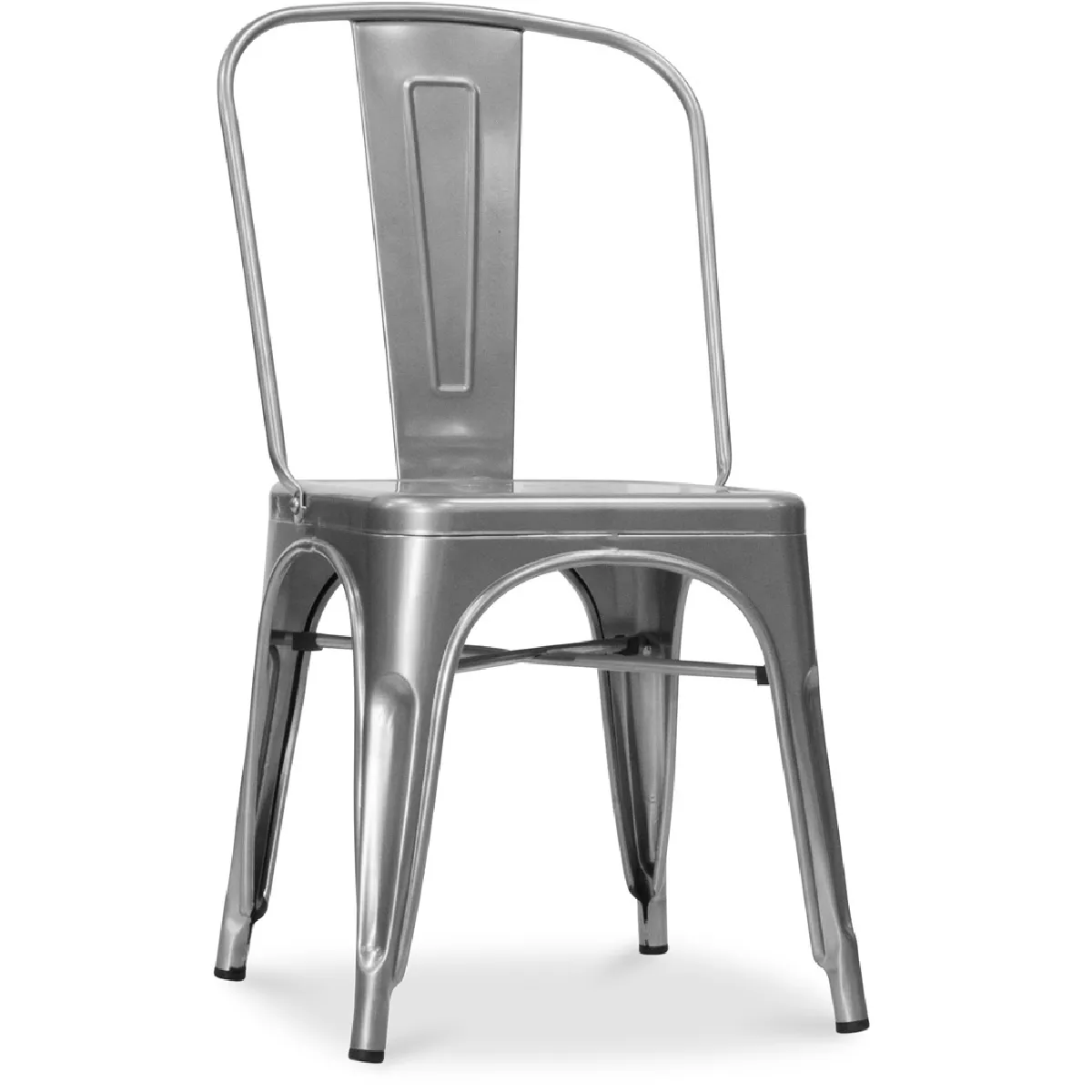 Chaise en acier de salle à manger - Design industriel - Nouvelle édition - Stylix Argenté