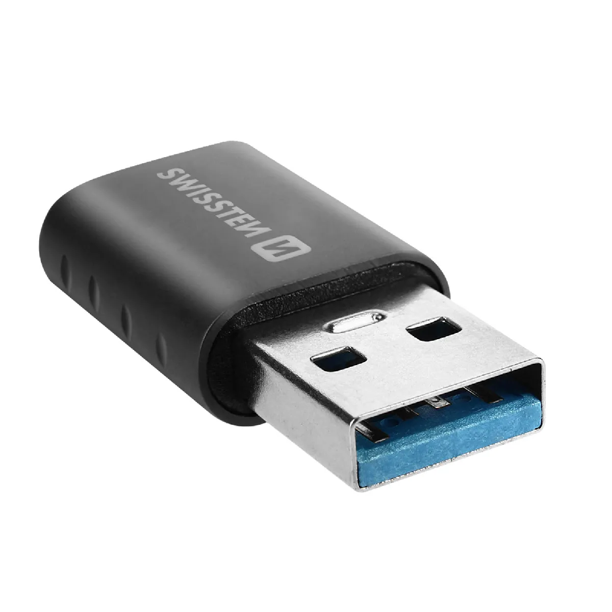 Swissten Noir Adaptateur Usb Mâle 3.0 Vers Usb-C Transfert De Données Et Charge - Image 2