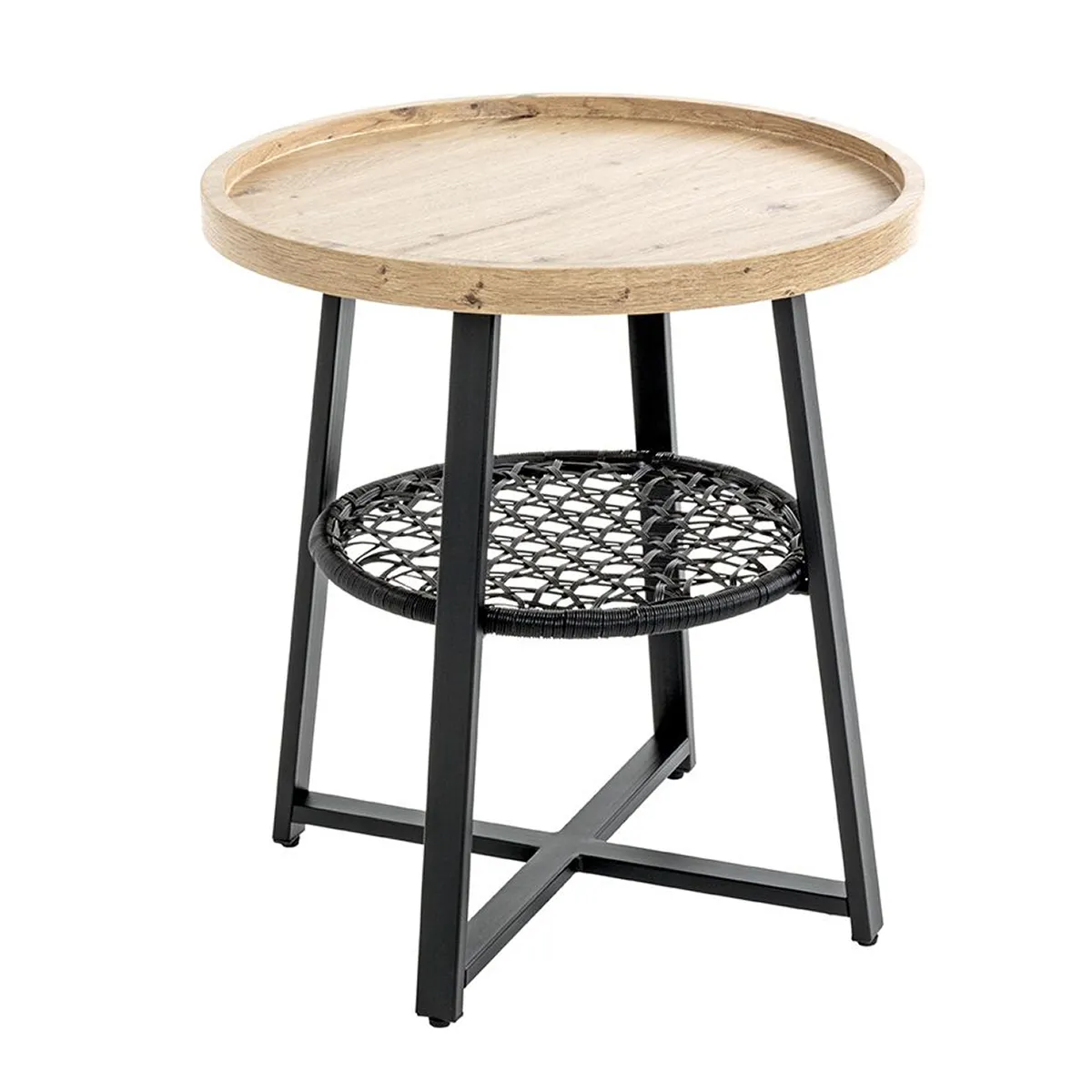 Comparer les prix de Table basse Pegane Ronde Chêne/Métal