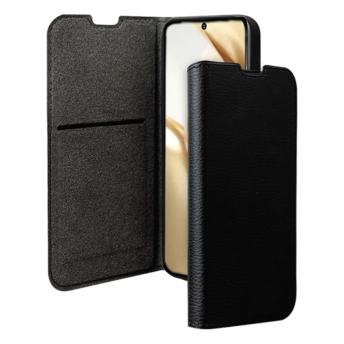 Bigben Noir Étui Pour Honor 200 Smart Modèle Folio Wallet Avec Fonction Support