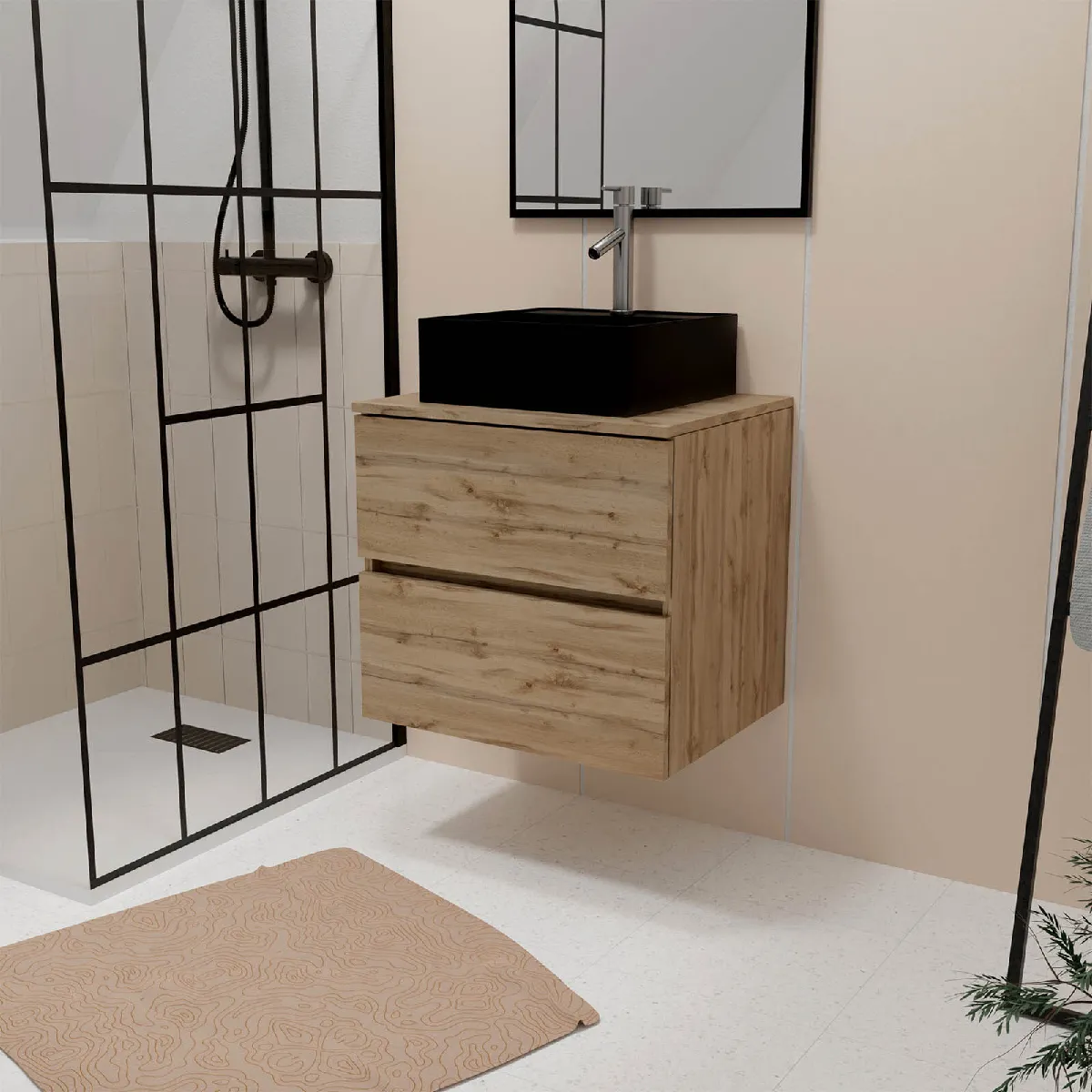 AURLANE Meuble salle de bain 60 cm