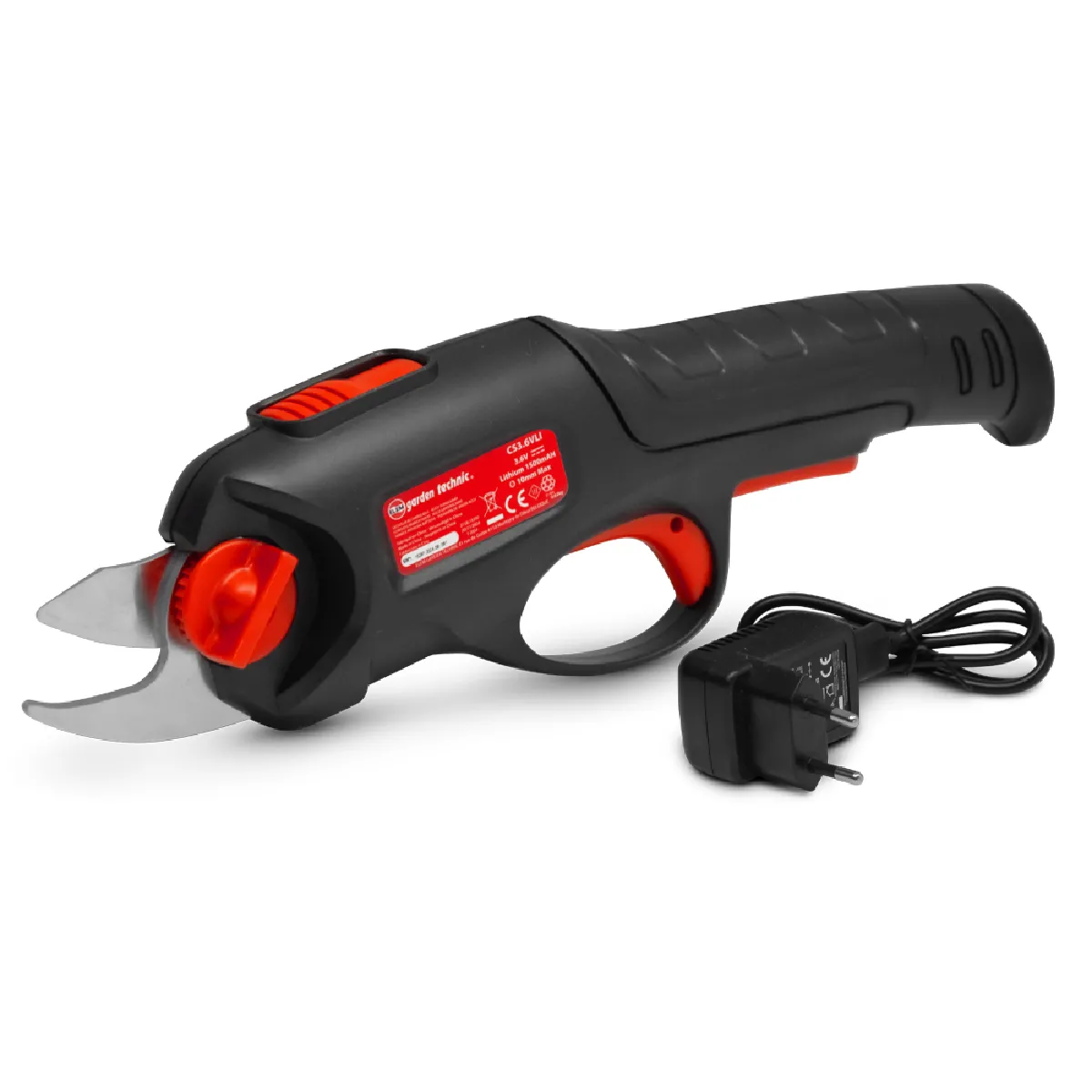 Sécateur rechargeable 3.6V lithium livré avec batterie intégrée et chargeur Elem Garden - vue 2