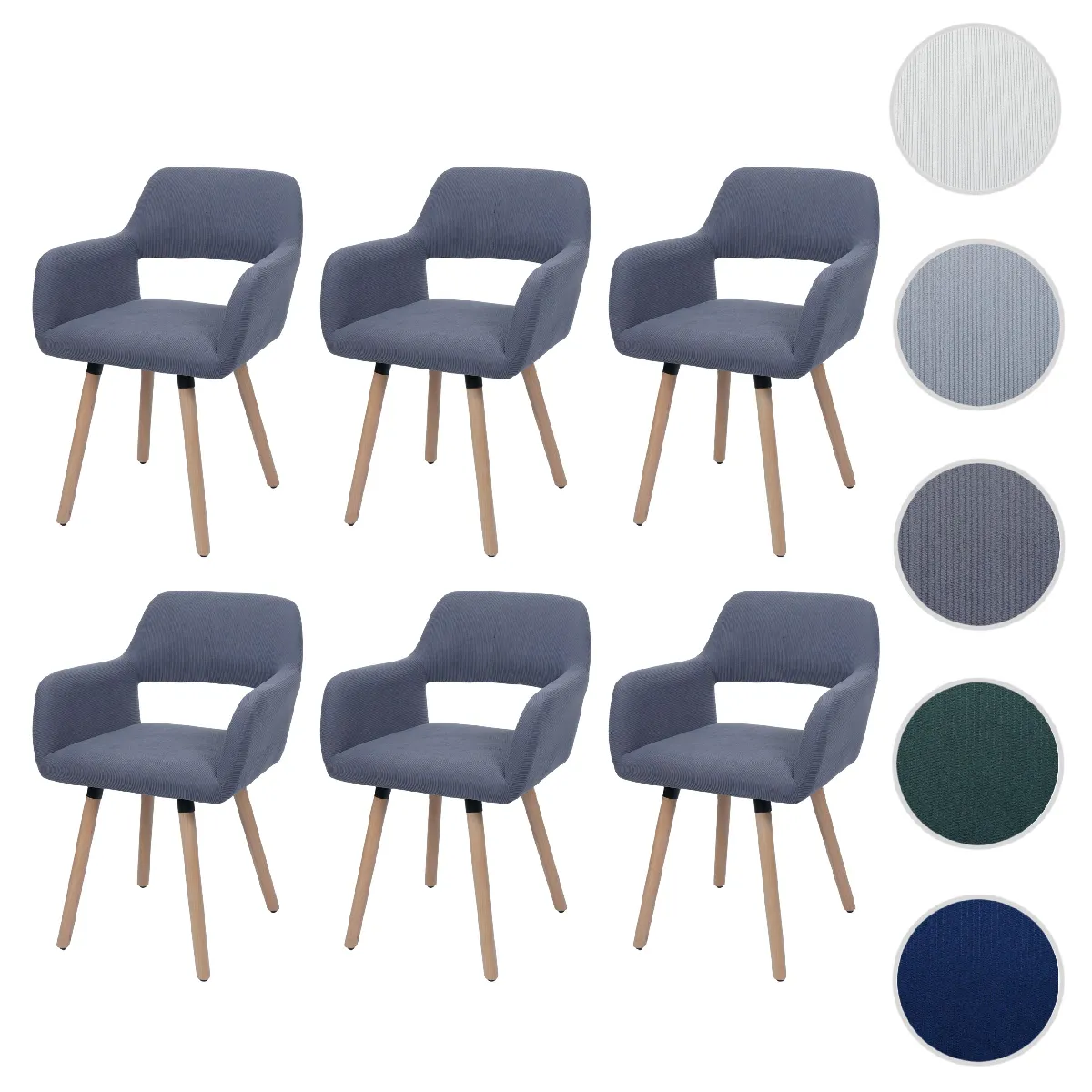 MENDLER A50 II Lot de chaises - Gris foncé
