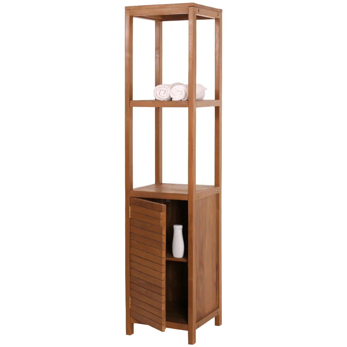 Mendler Colonne de salle de bain - Teck