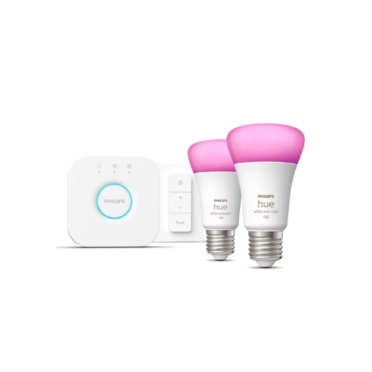 Philips Hue White And Color Ambiance Kit De Démarrage E27 A60 8 W Bluetooth X 2
