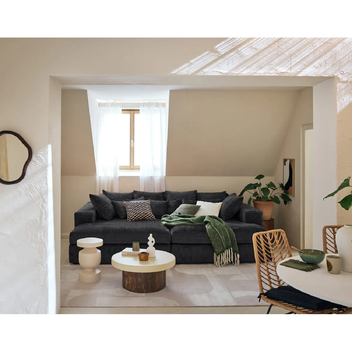 Lisa Design Gris Canapé Droit Collins