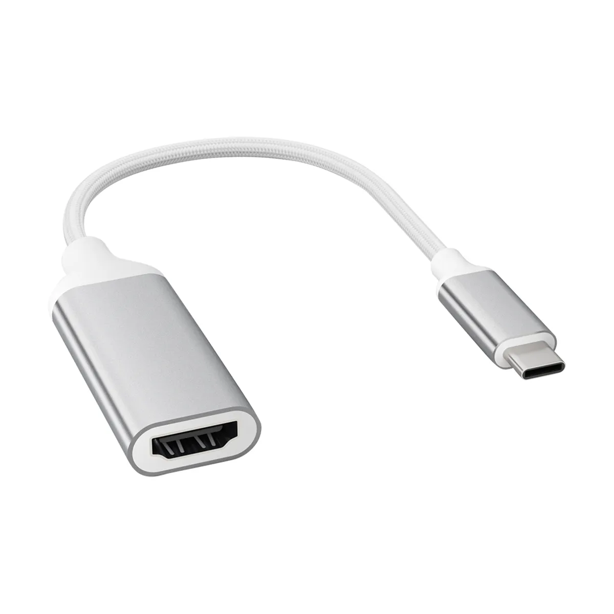 Force Blanc Power Adaptateur Usb-C Mâle Vers Hdmi Femelle 4K Ultra Hd Renforcé
