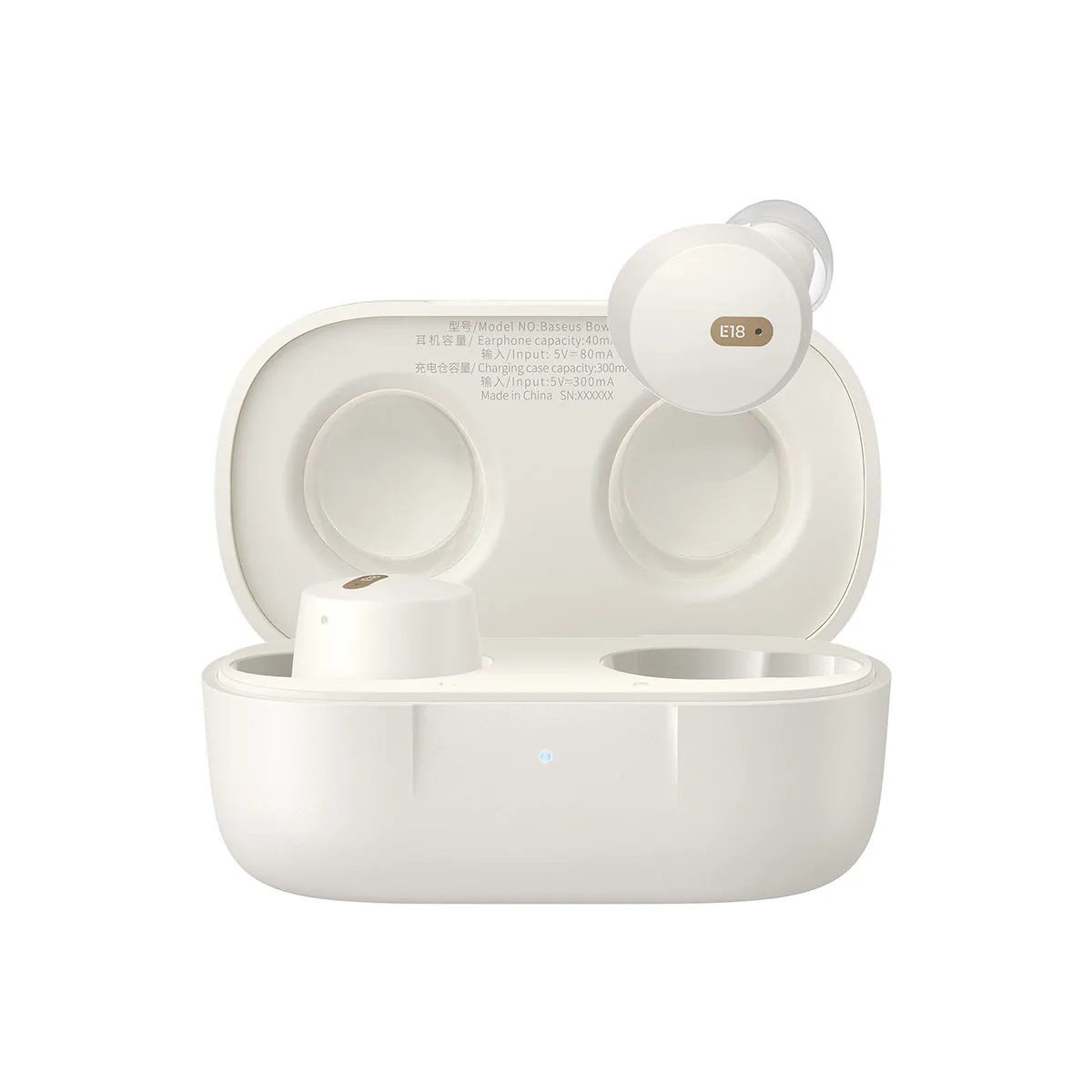 Non Communiqué Blanc Écouteurs Tws Sans Fil Bluetooth 5.3 Modèle Bowie E18 Ipx4 Enc Baseus - Image 3
