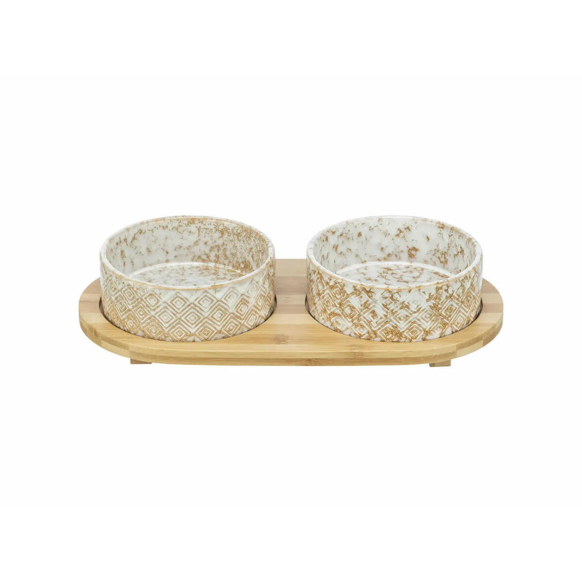 Mangeoire pour chiens Trixie - Blanc et Marron Clair