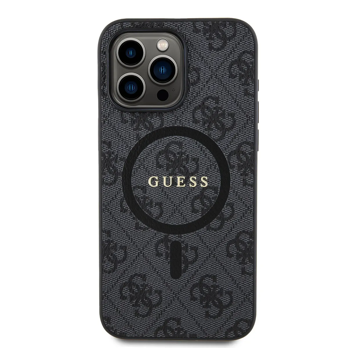 Guess Noir Coque De Protection Pour Iphone 15 Pro Max Magsafe Imprimé 4G