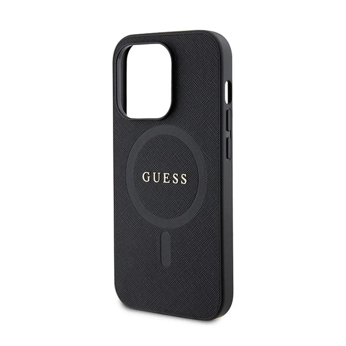 Guess - Coque iPhone 15 Pro Max - MagSafe - Cuir - Noir - Image 2