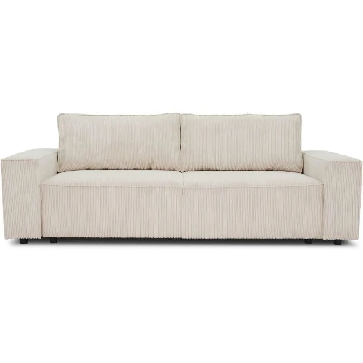 Canapé fixe 4 places CONSTANCE Tissu Pied en bois massif 212 x H 87 x P 93 cm - vue 3