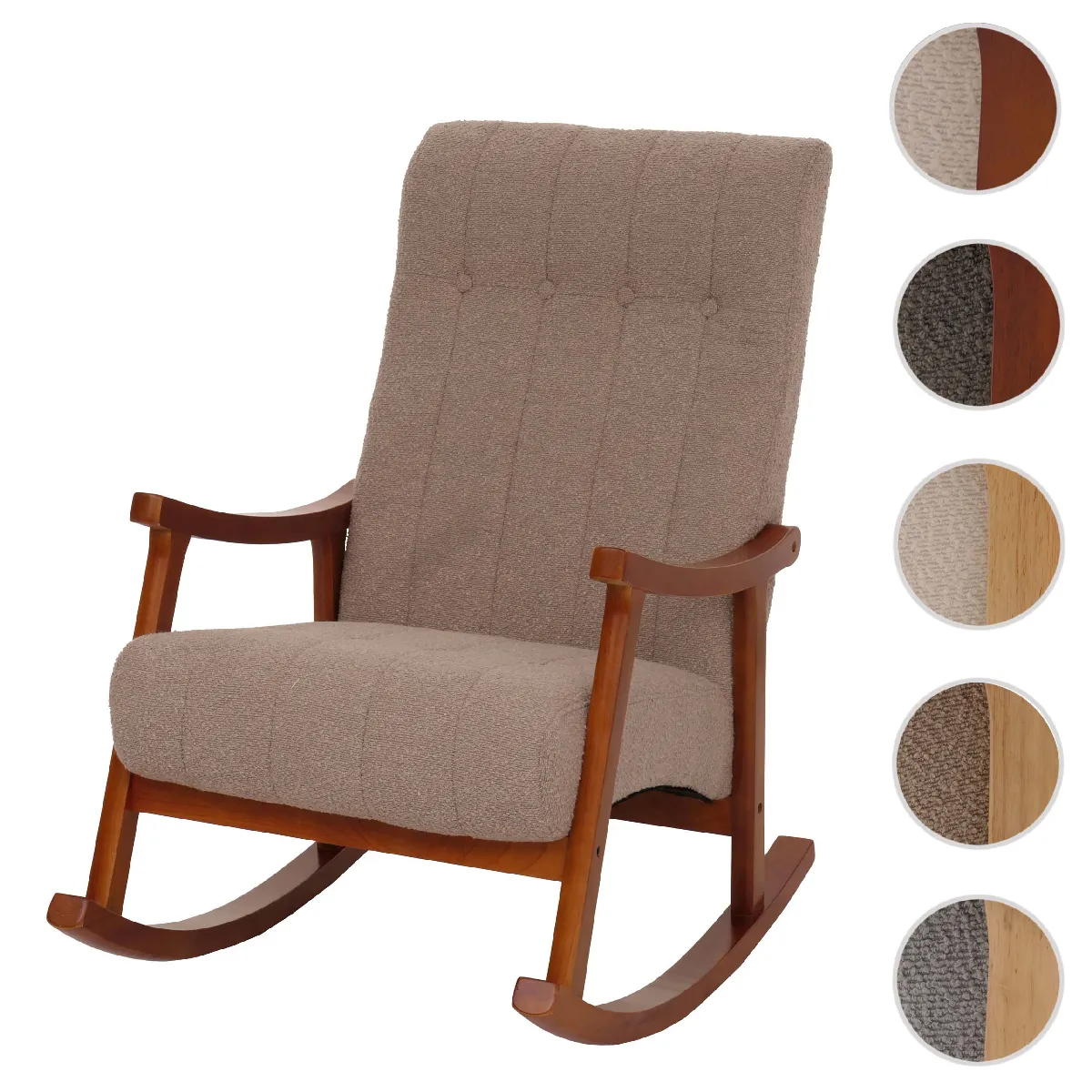 Mendler Fauteuil rocking chair relax - Taupe Mendler Fauteuil rocking chair relax - Taupe