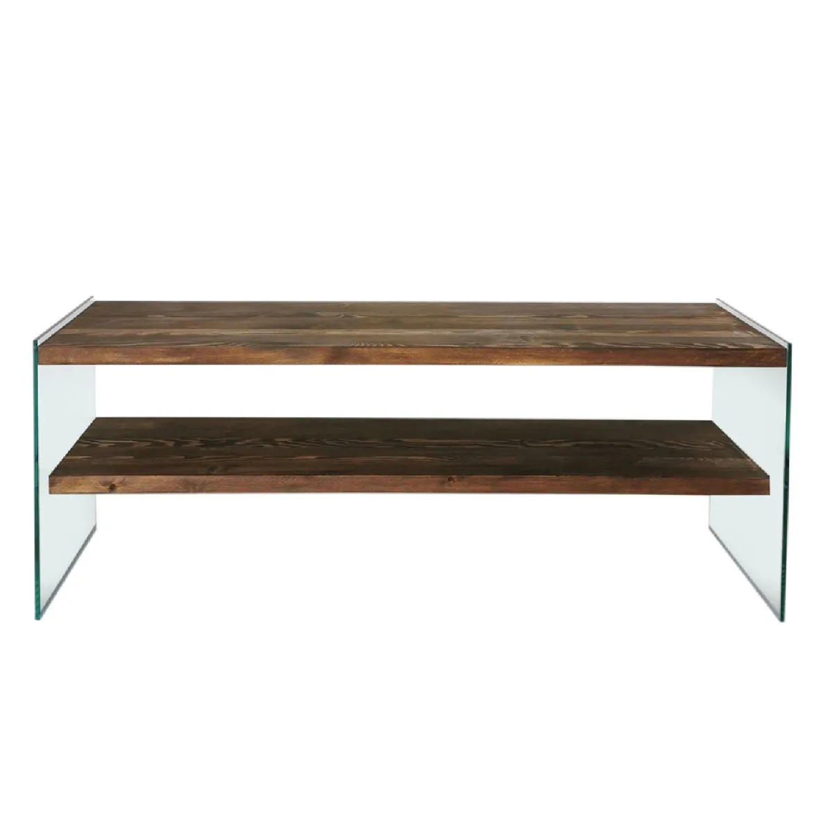 Meuble TV contemporain verre et bois 120 cm JOY Meuble TV contemporain verre et bois 120 cm JOY