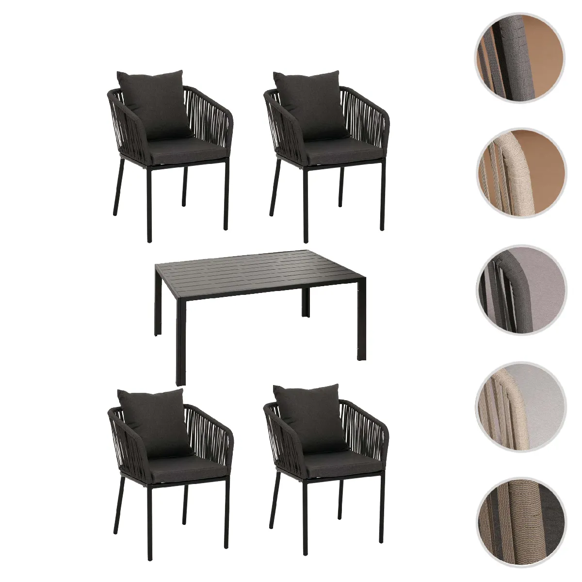 Mendler Gris Table De Jardin Aluminium