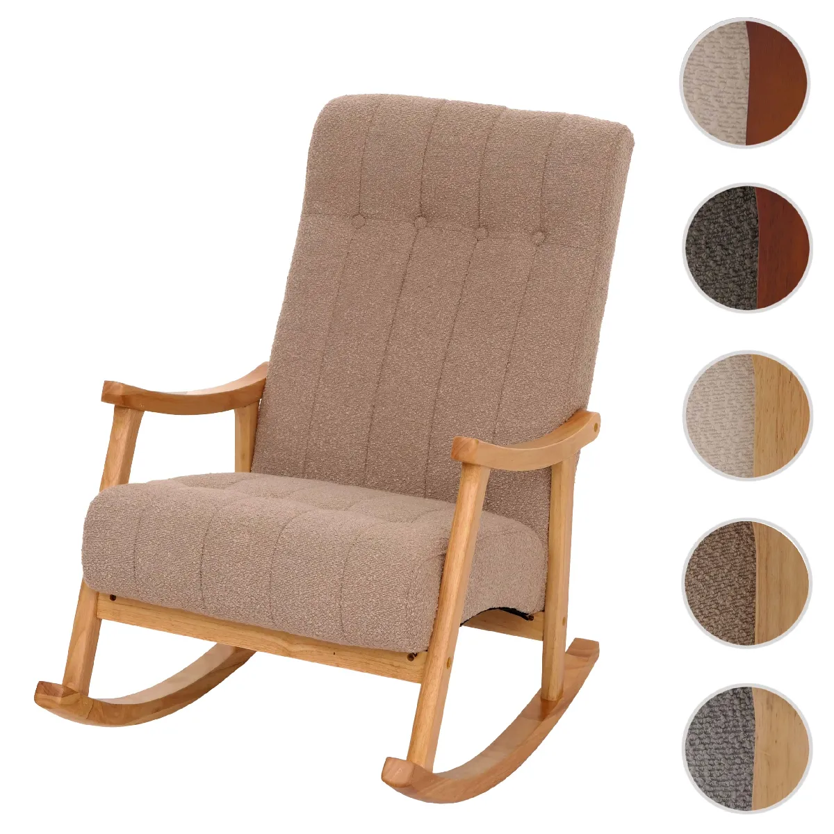 Mendler Fauteuil rocking chair - Taupe