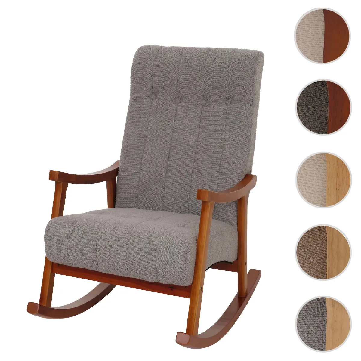 Mendler Fauteuil rocking chair - Gris